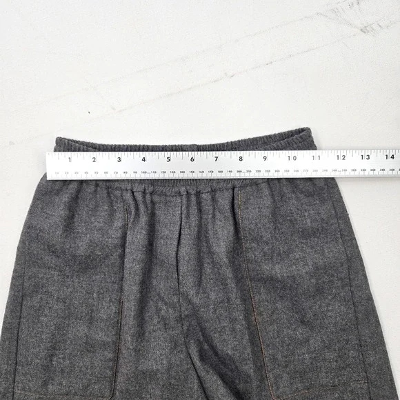 Brunello Cucinelli Elastic Pull On Shorts 8 Gray Italy Patch Pocket High Waist‎